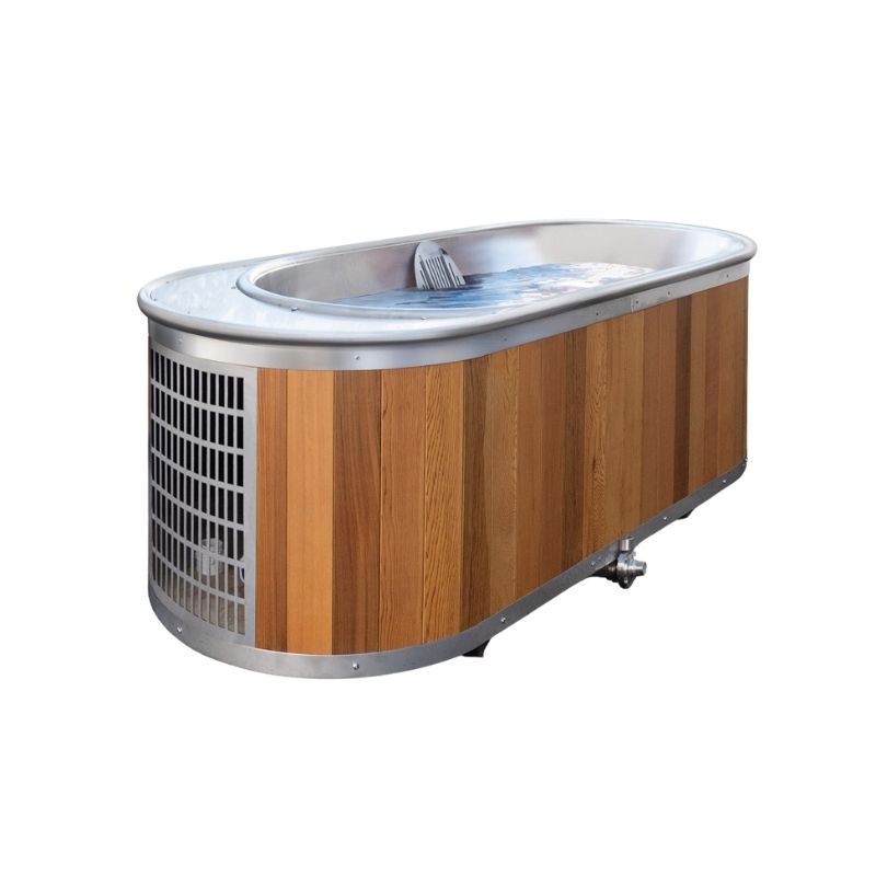 iSteel All-In-One Stainless And Cedar Cold Plunge Pool